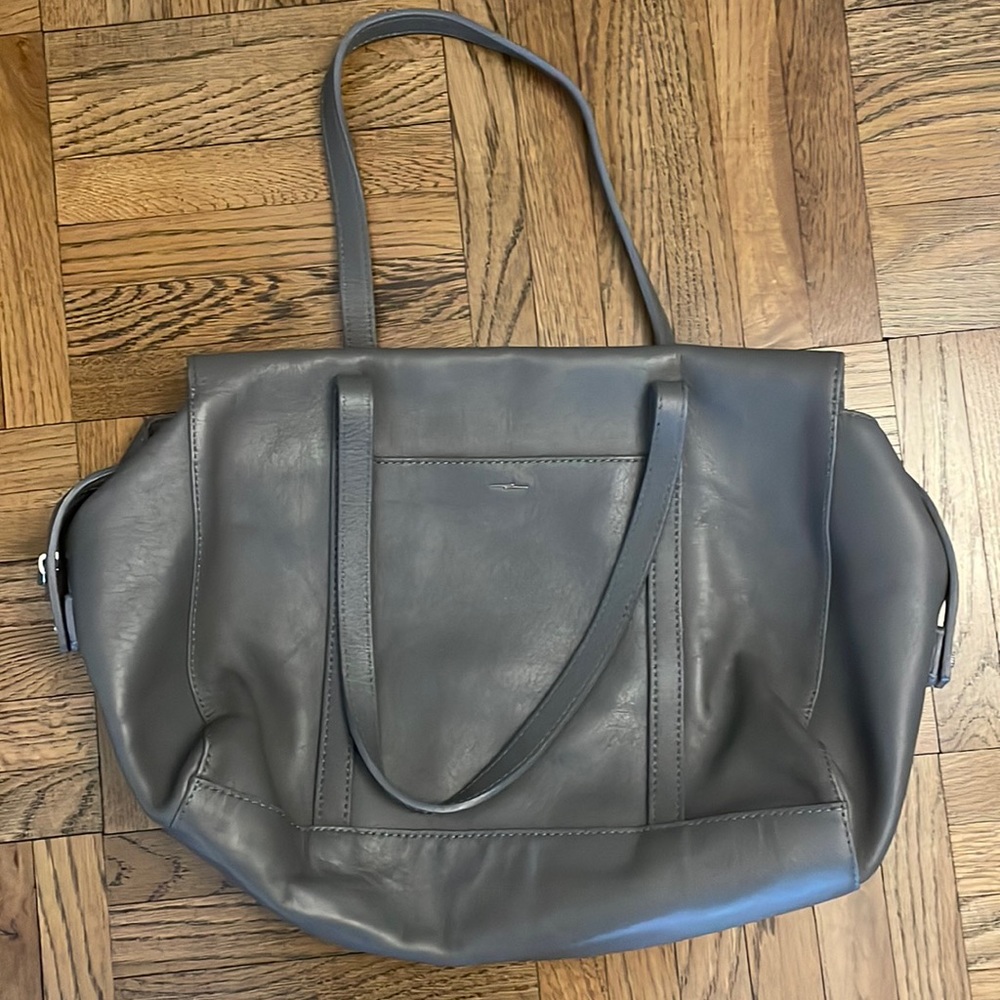 Shinola Detroit Gray Leather Tote